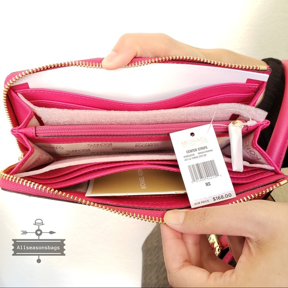 NWT Michael Kors Large Ciara Satchel Pink Wallet - Picture 6 of 8